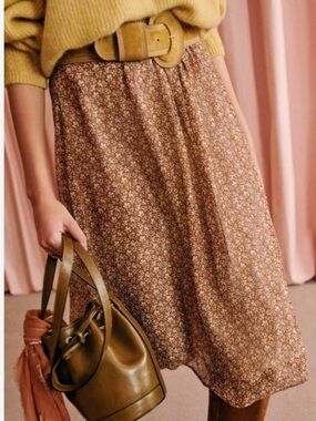 Sezane Maria Skirt Fleurs Des Calanques - Size 36